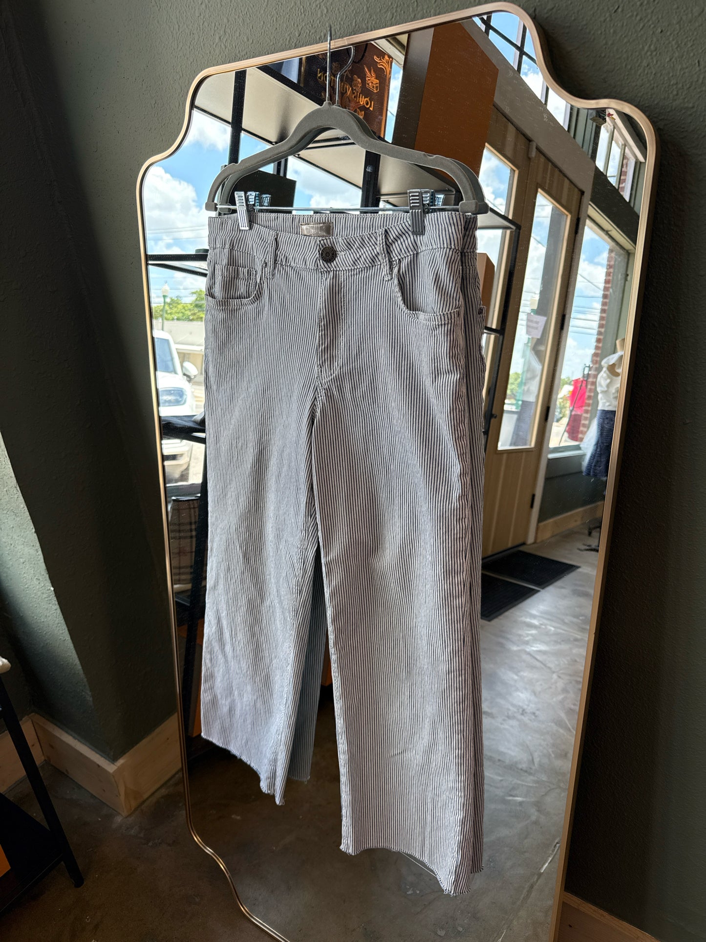 Kut from the Kloth Size 8 Blue/White Pants