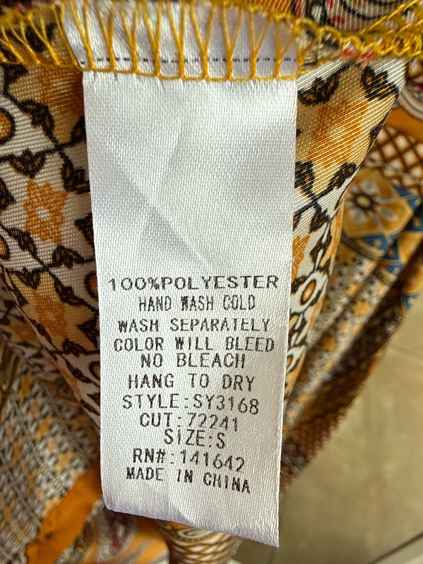 She + Sky Size S Yellow Dress