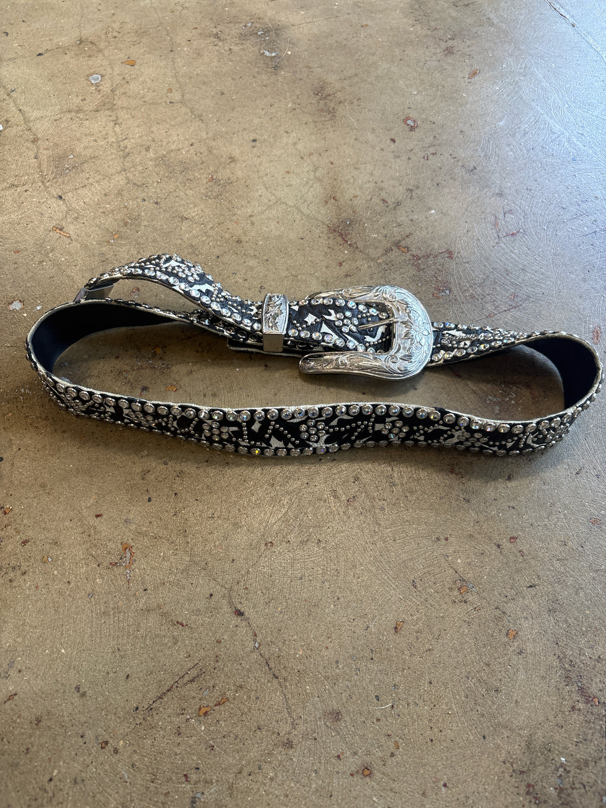 KIPPYS Black Rhinestone Belt