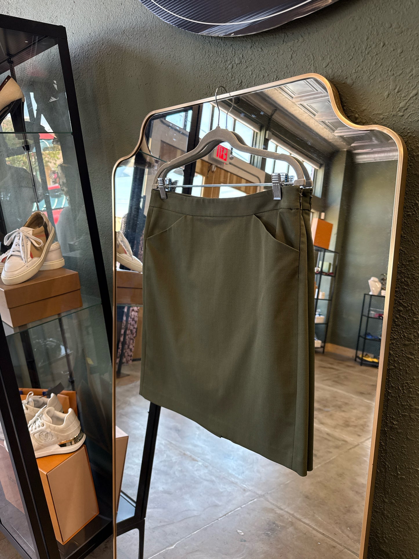 theory Size 10 Green Skirt
