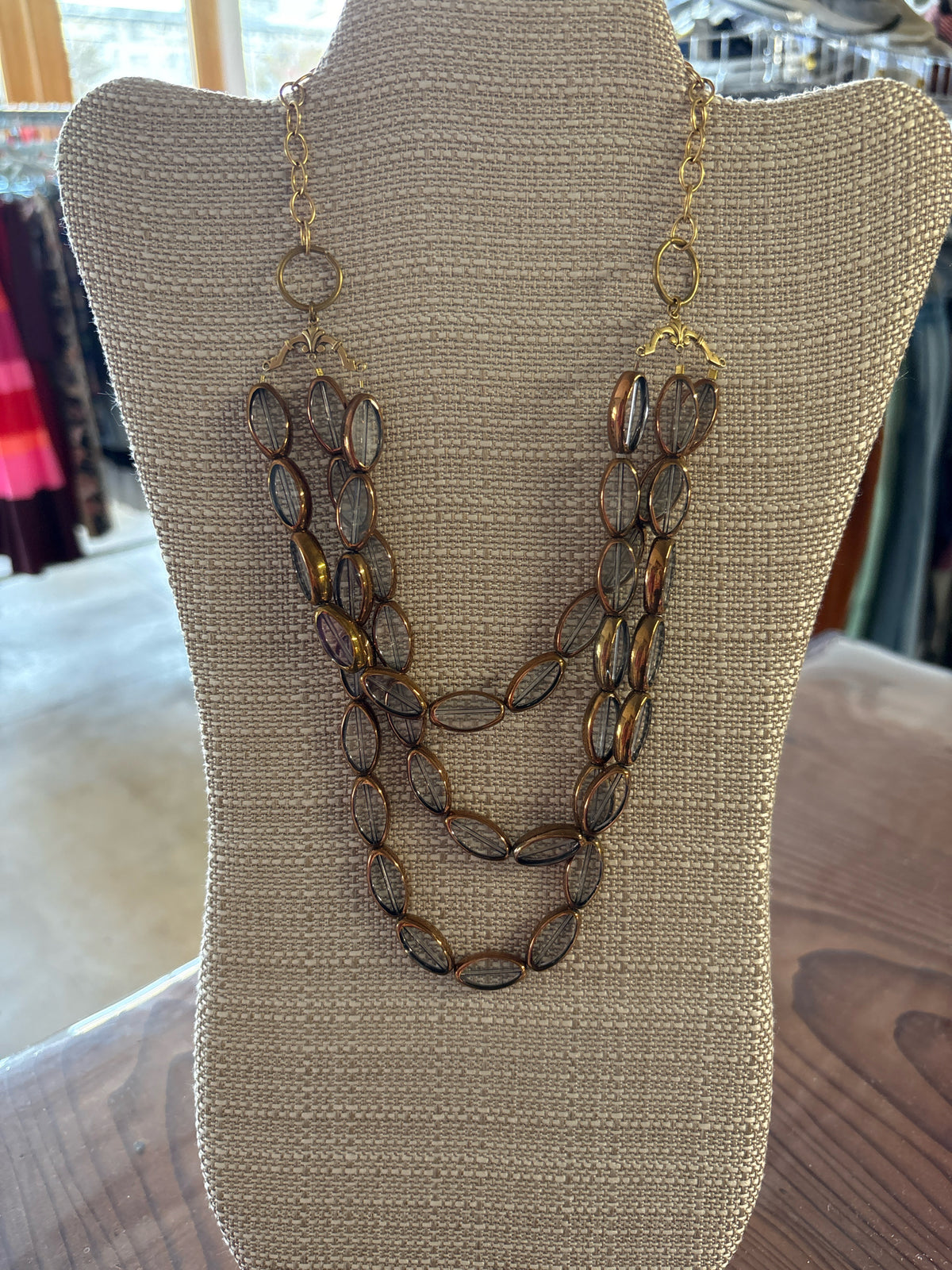 LENORA DAME Bronze/Gold Necklace