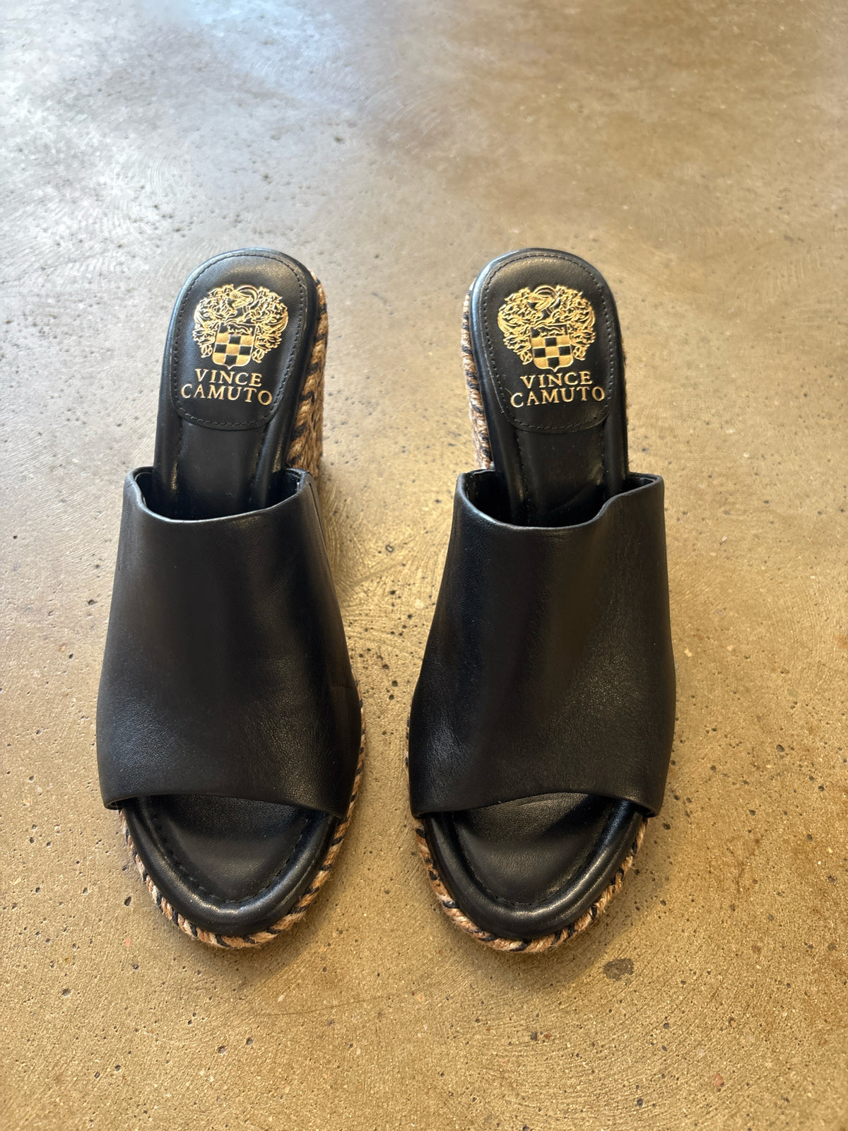 Vince Camuto Shoe Size 8.5 Black Wedge