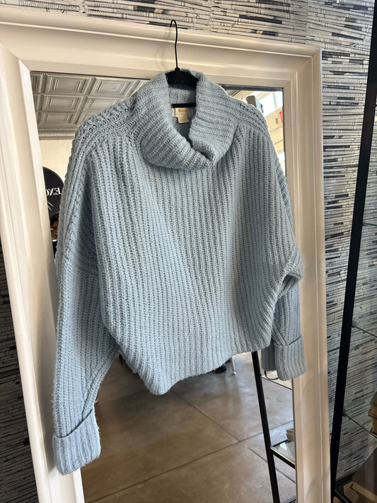 Maeve Size XS Light Blue Turtleneck Sweater