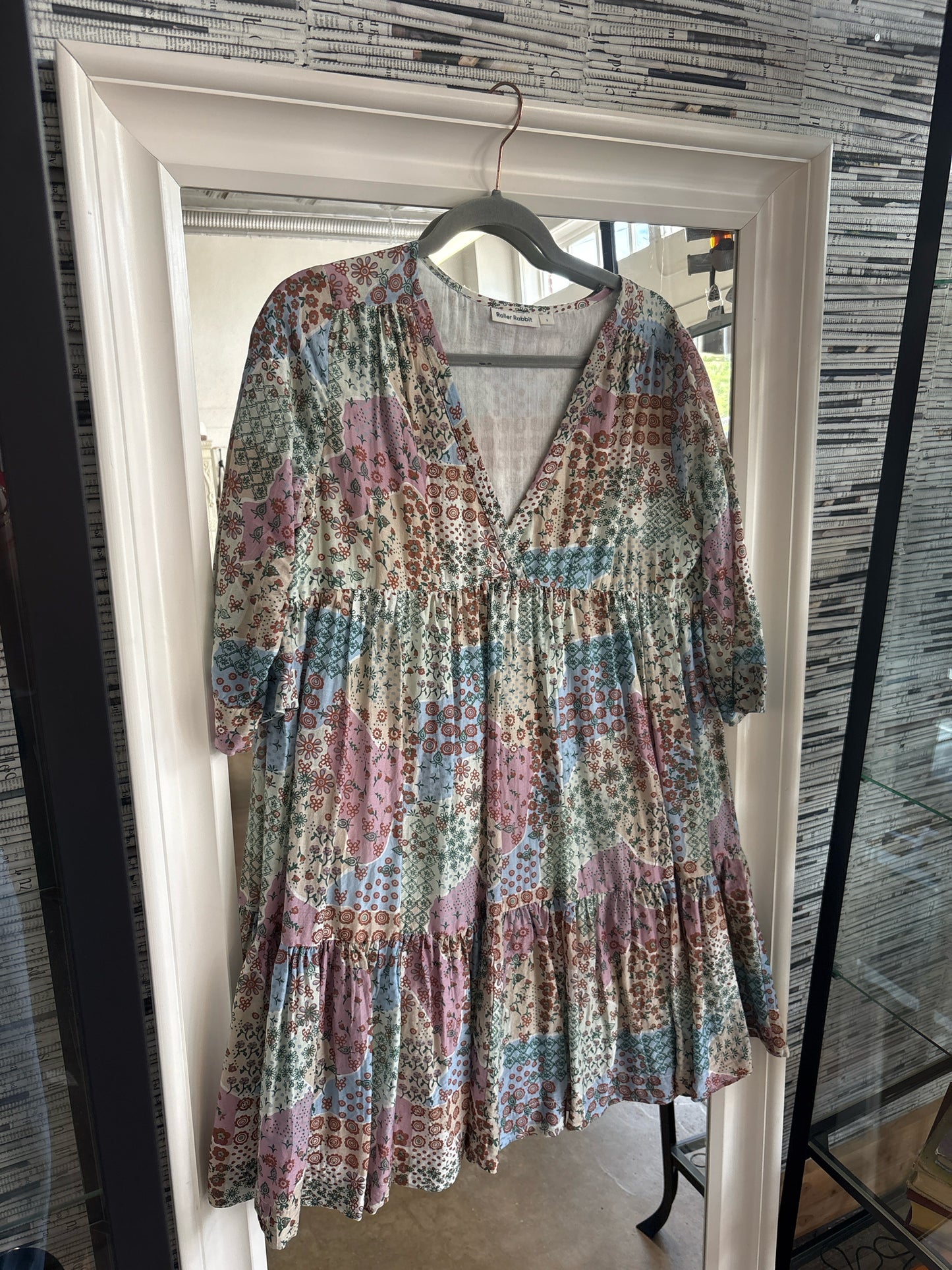 ROLLER RABBIT Size S Green/multi Floral Dress