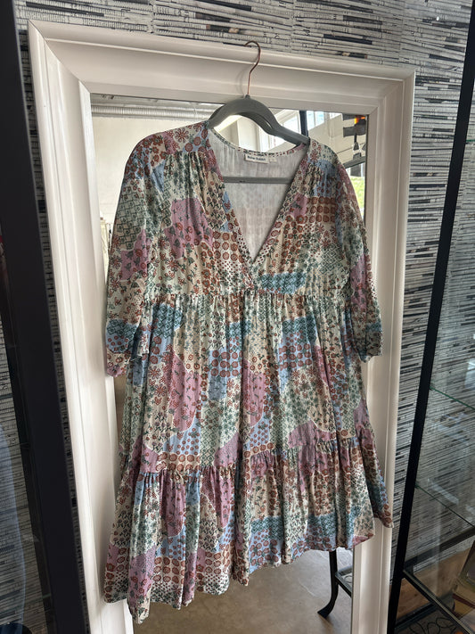 ROLLER RABBIT Size S Green/multi Floral Dress