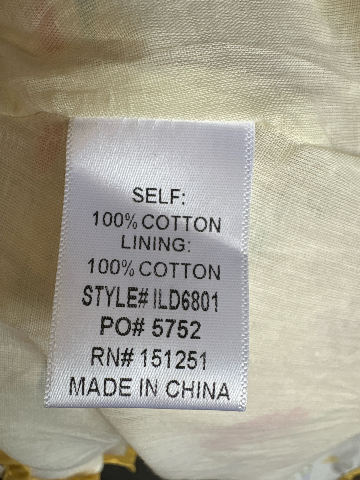 In Loom Size M Yellow Print Dress