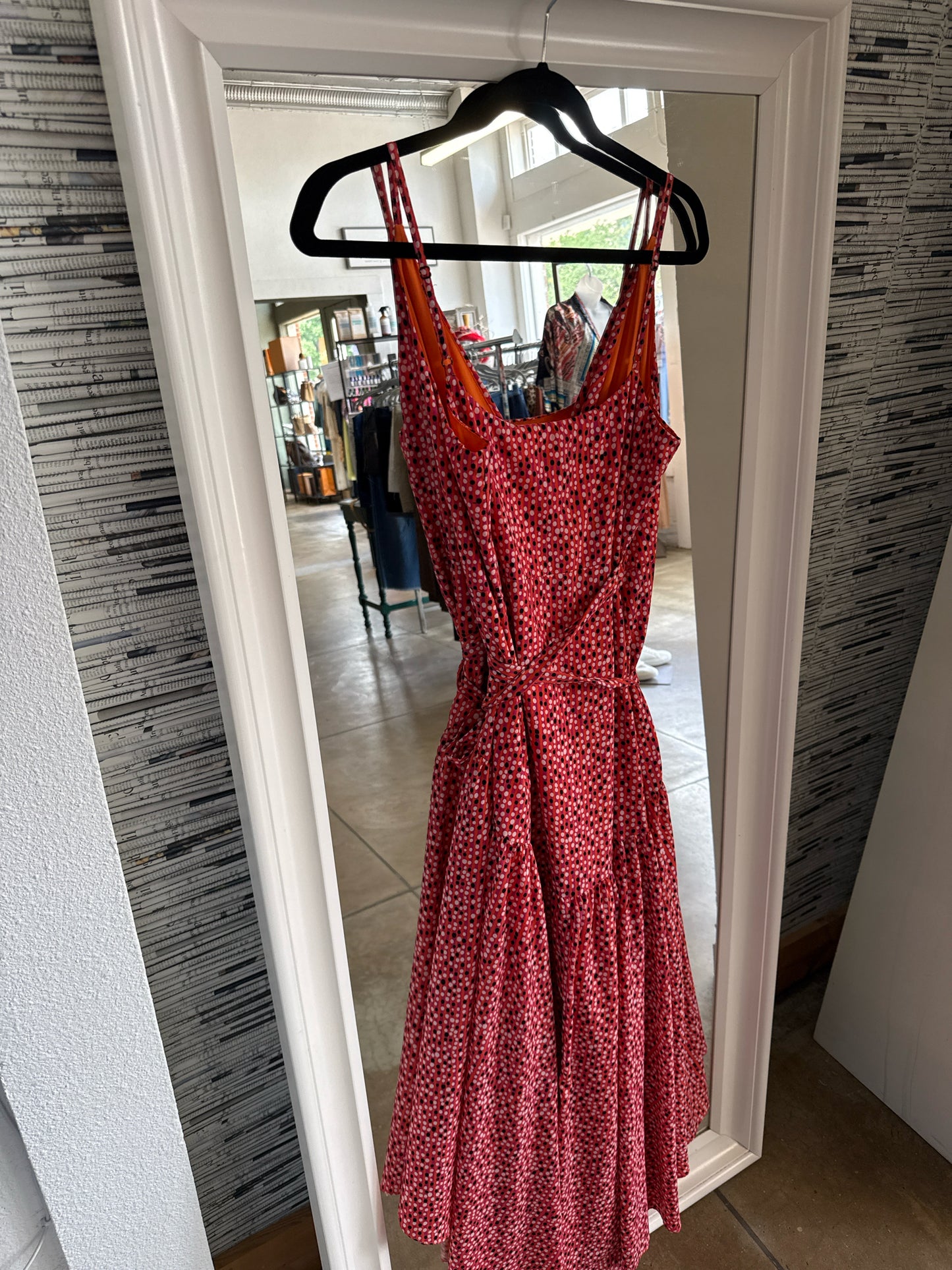 hutch Size M coral/multi Stripe/Polka Dot Dress