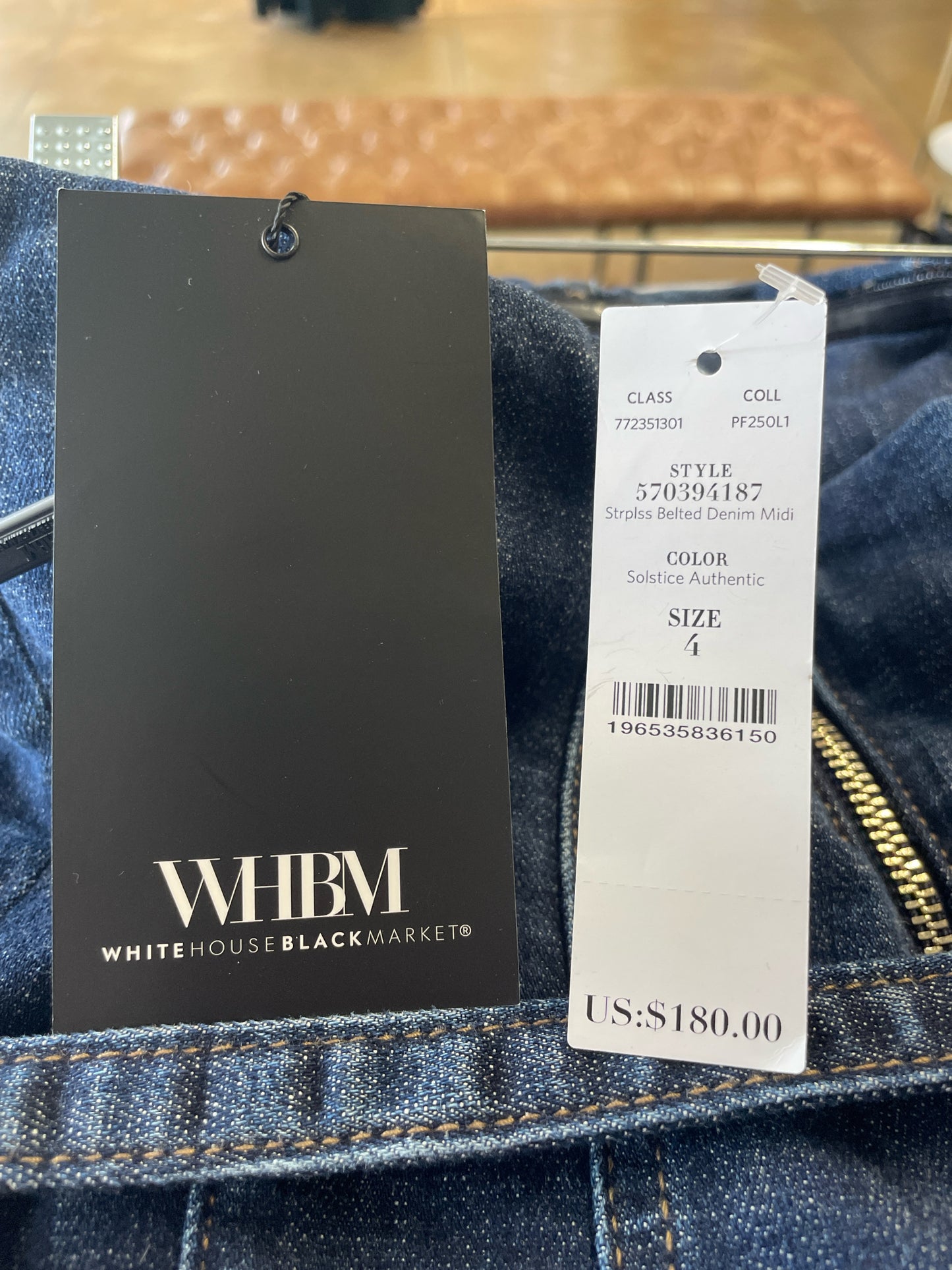 White House Black Market Size 4 Jean Dress