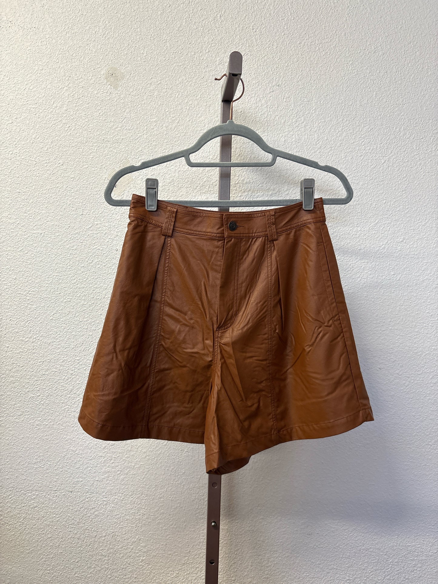 free people Size 2 Brown faux leather Shorts