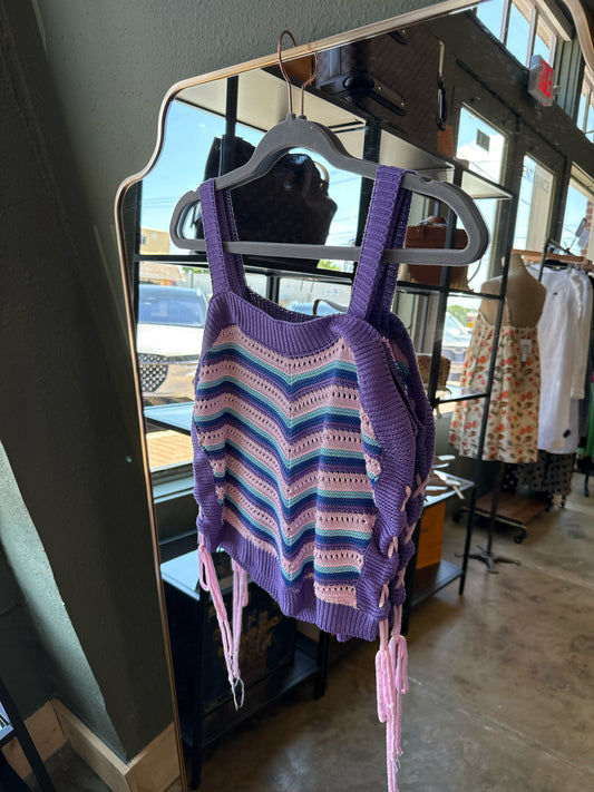 Davi & Dani Size L Purple/Blue Top