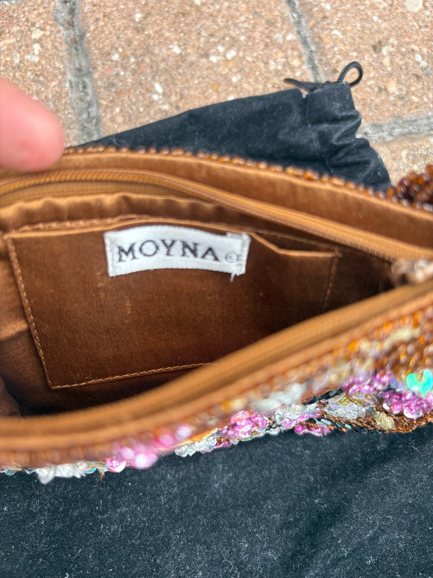 Moyna Brown/Multi Beaded Purse