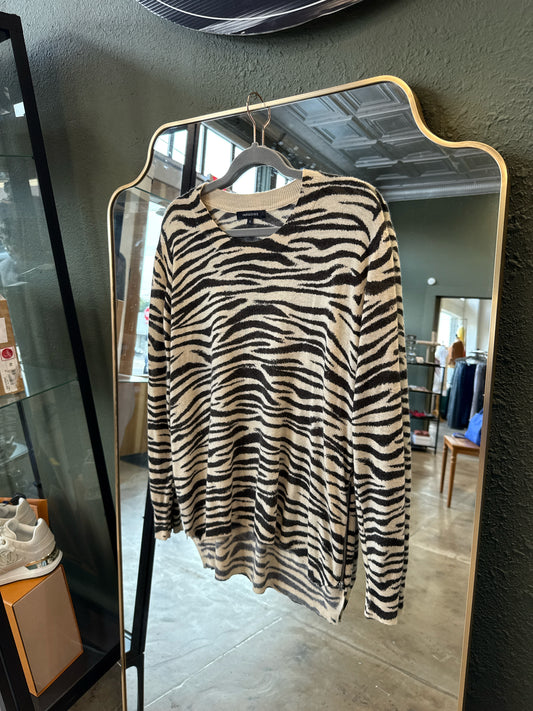 olivaceous Size S Zebra Sweater