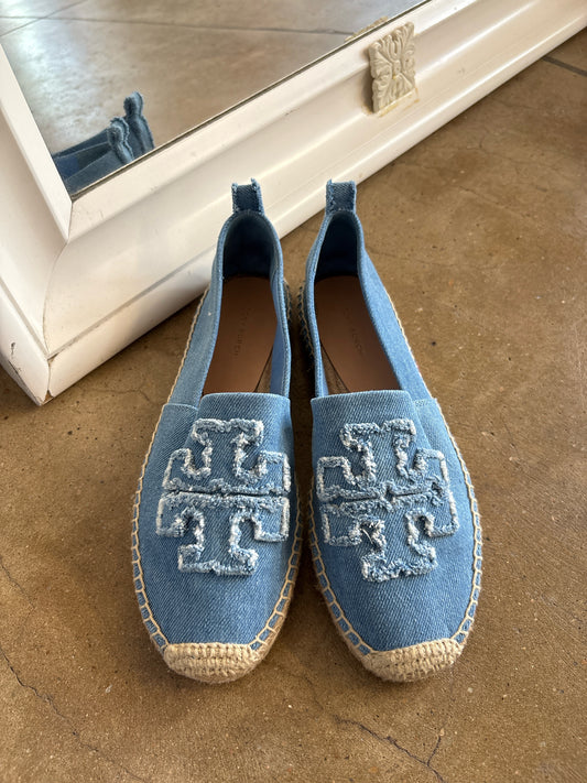 Tory Burch Shoe Size 8.5 Denim Flats