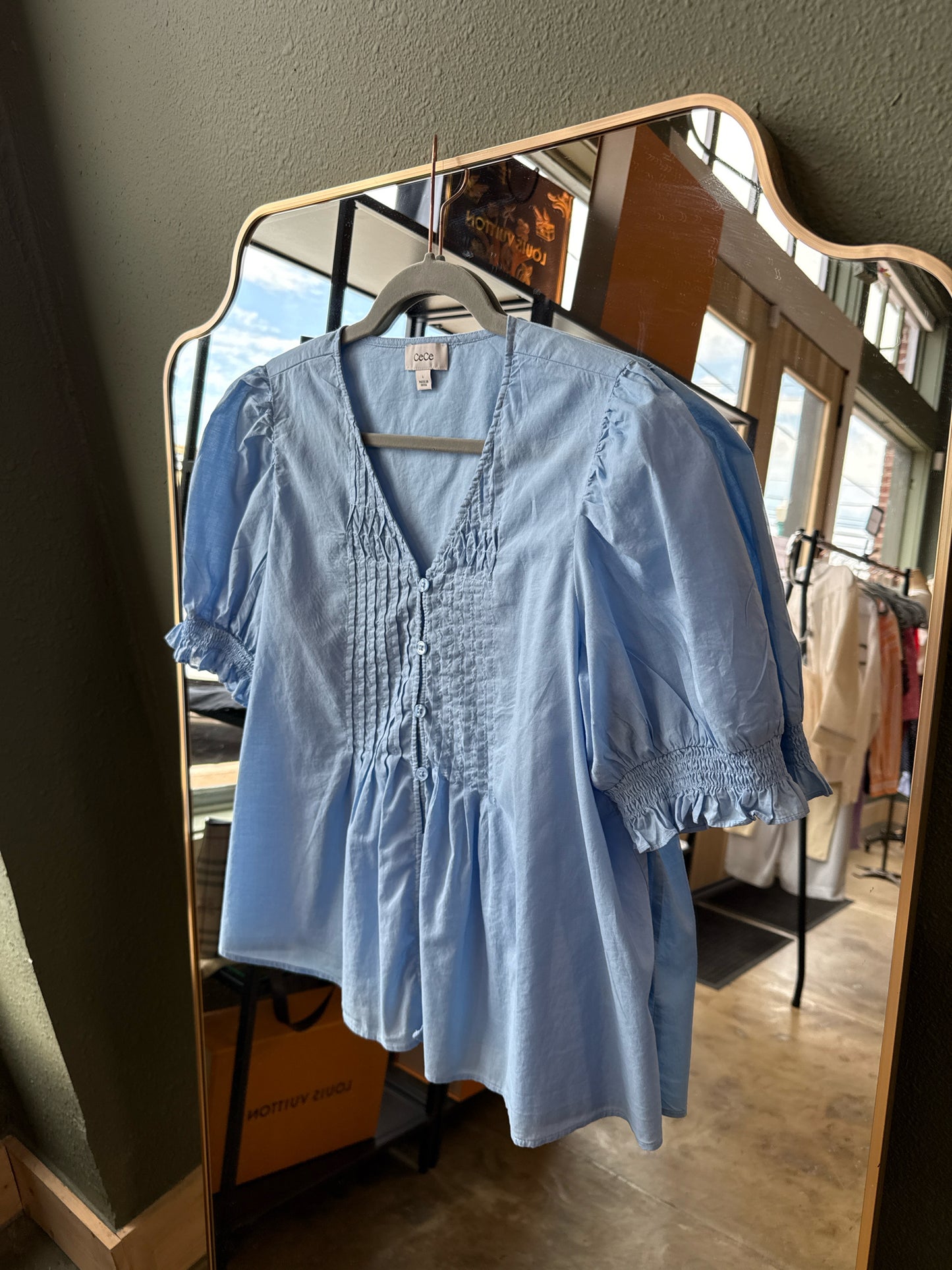cece Size L Light Blue Top