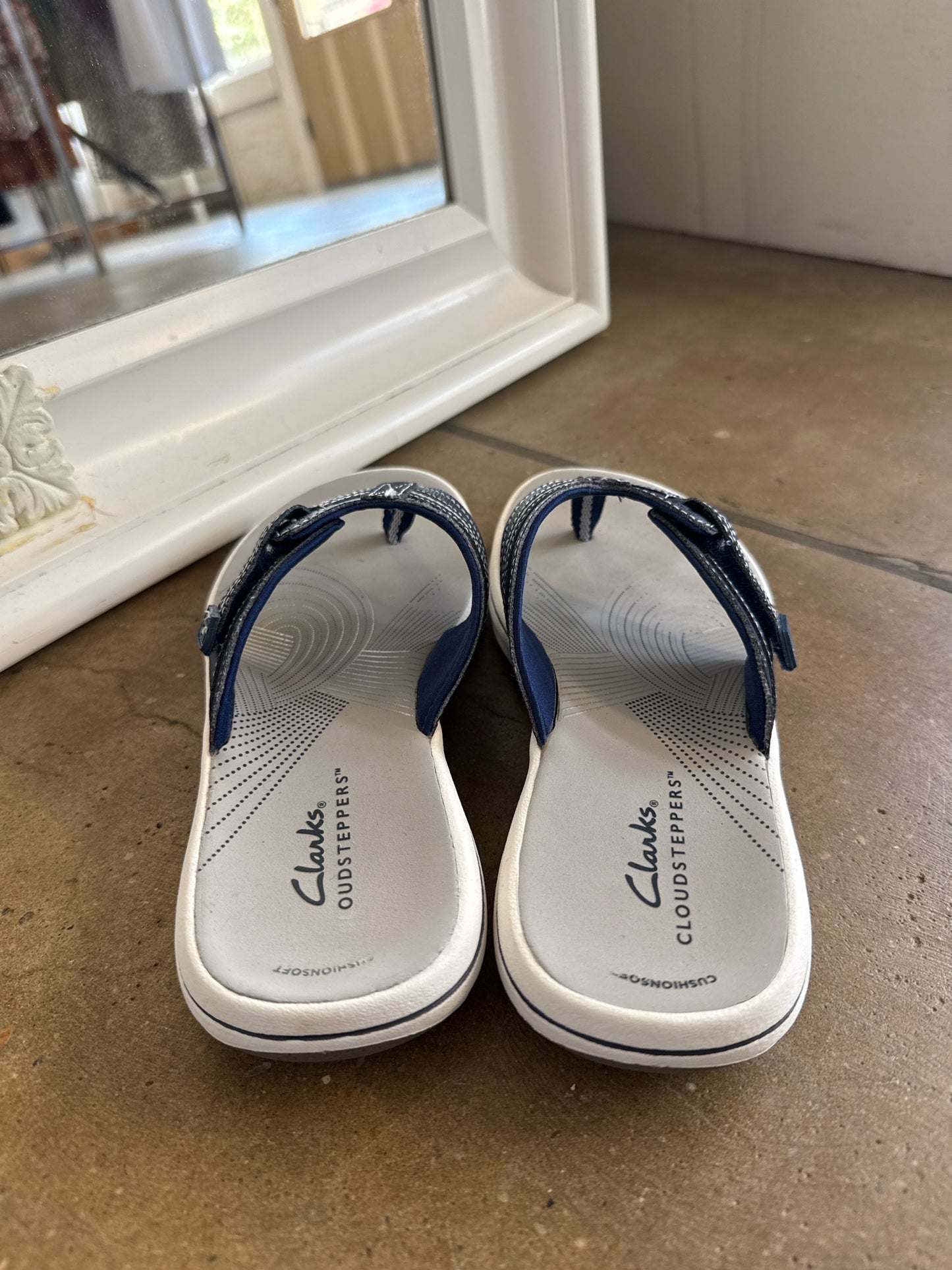 Clarks Shoe Size 6 Blue Flip Flops