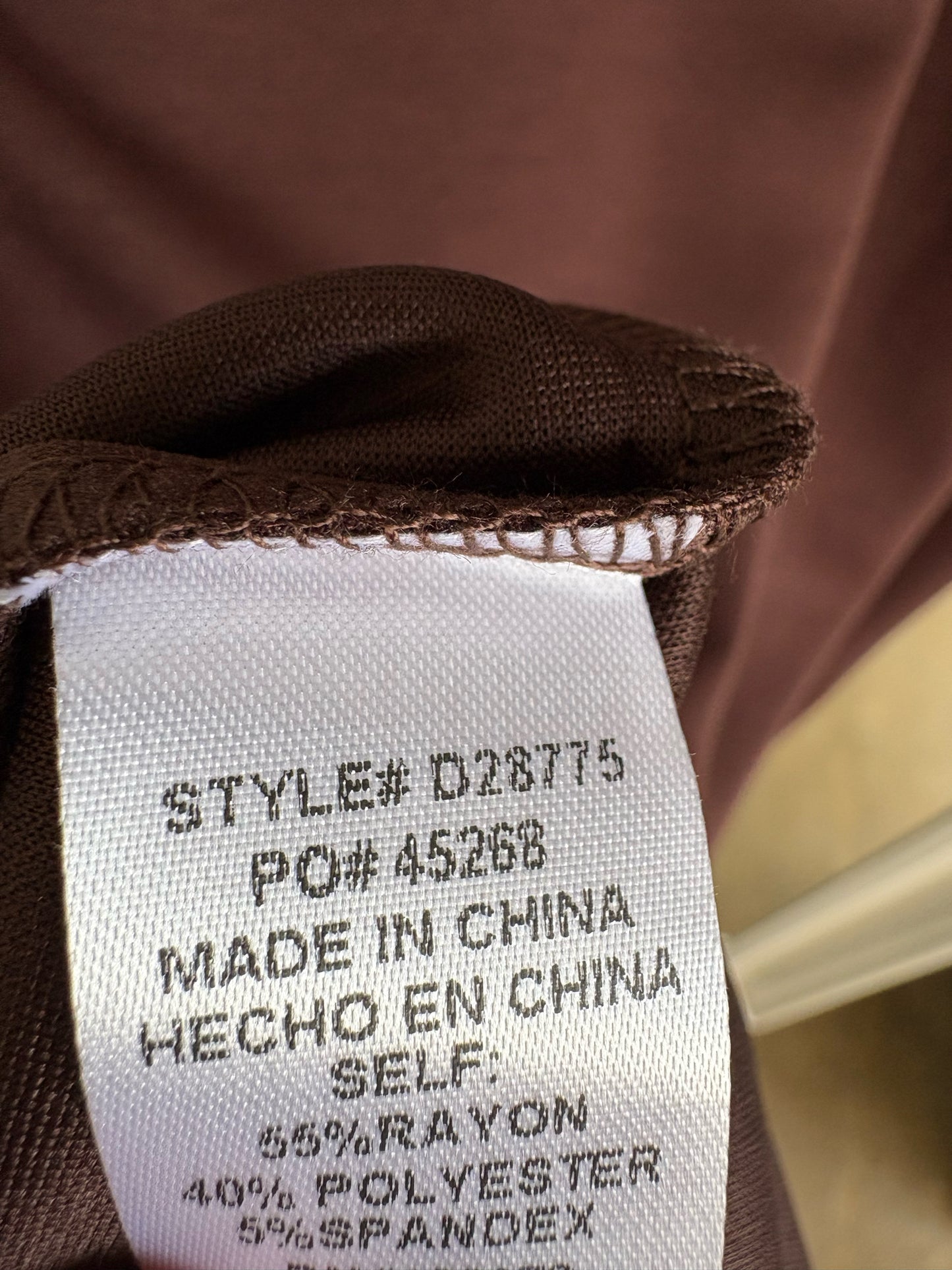 entro Size L Brown Dress