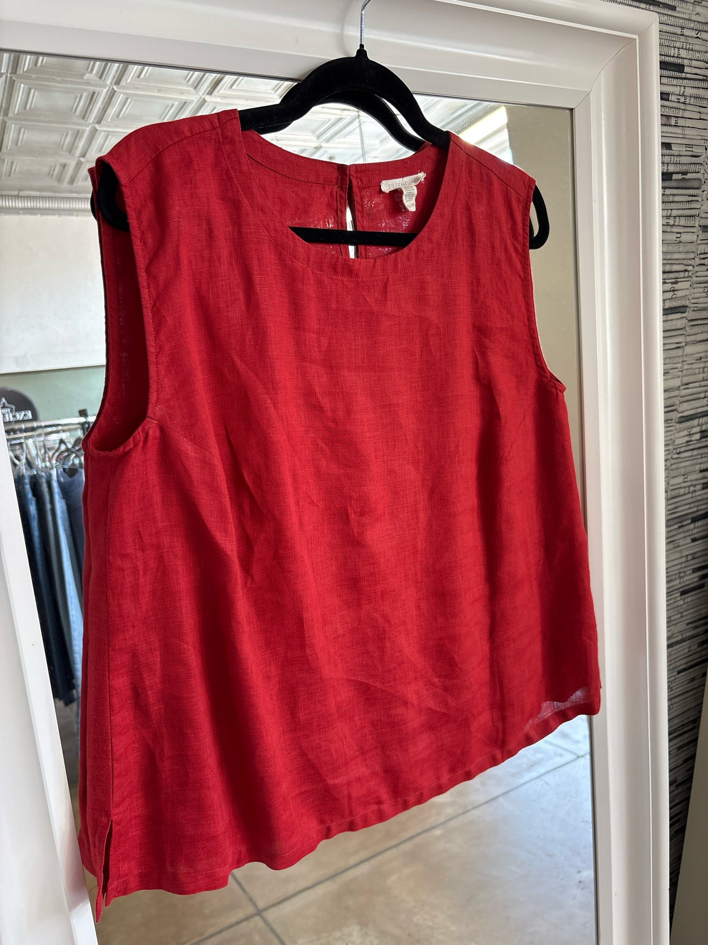 EILEEN FISHER Size XL Red Top