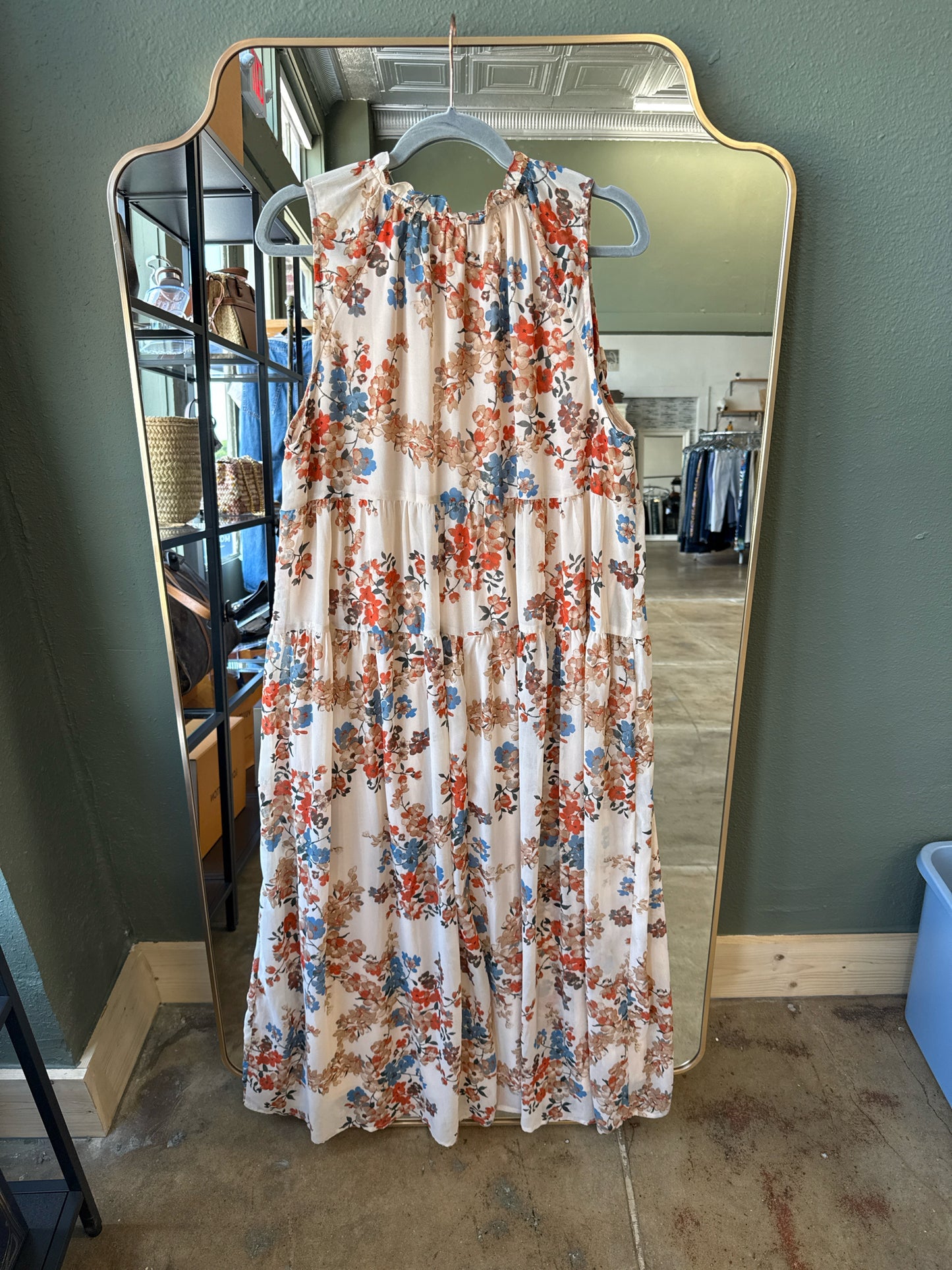 entro Size L Cream/multi Floral Dress