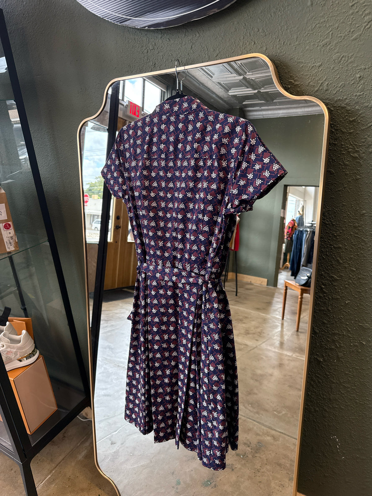 Brooks Brothers Size 2 Navy/Red Dress
