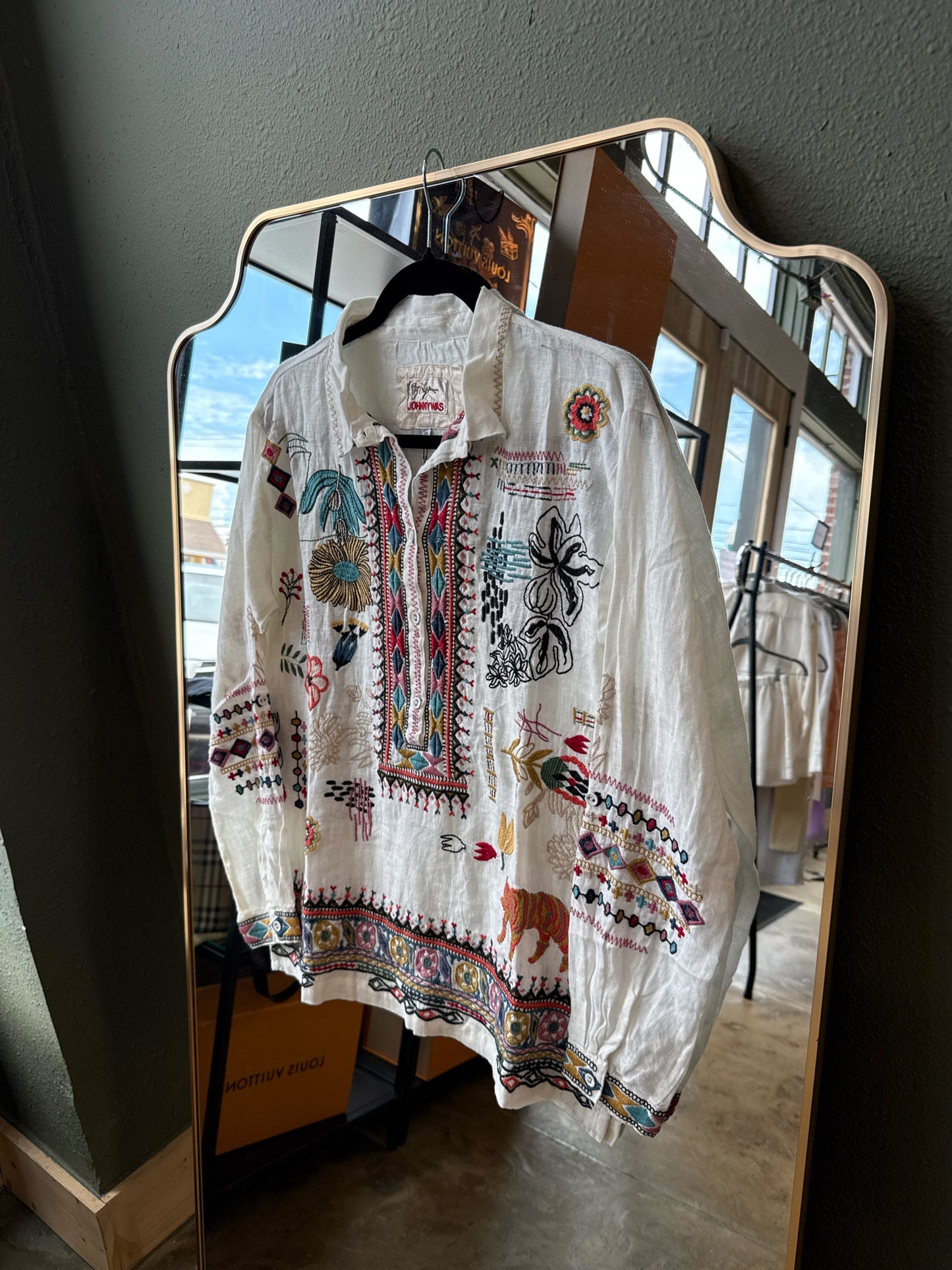 Johnny Was Size XXS Cream/multi Top