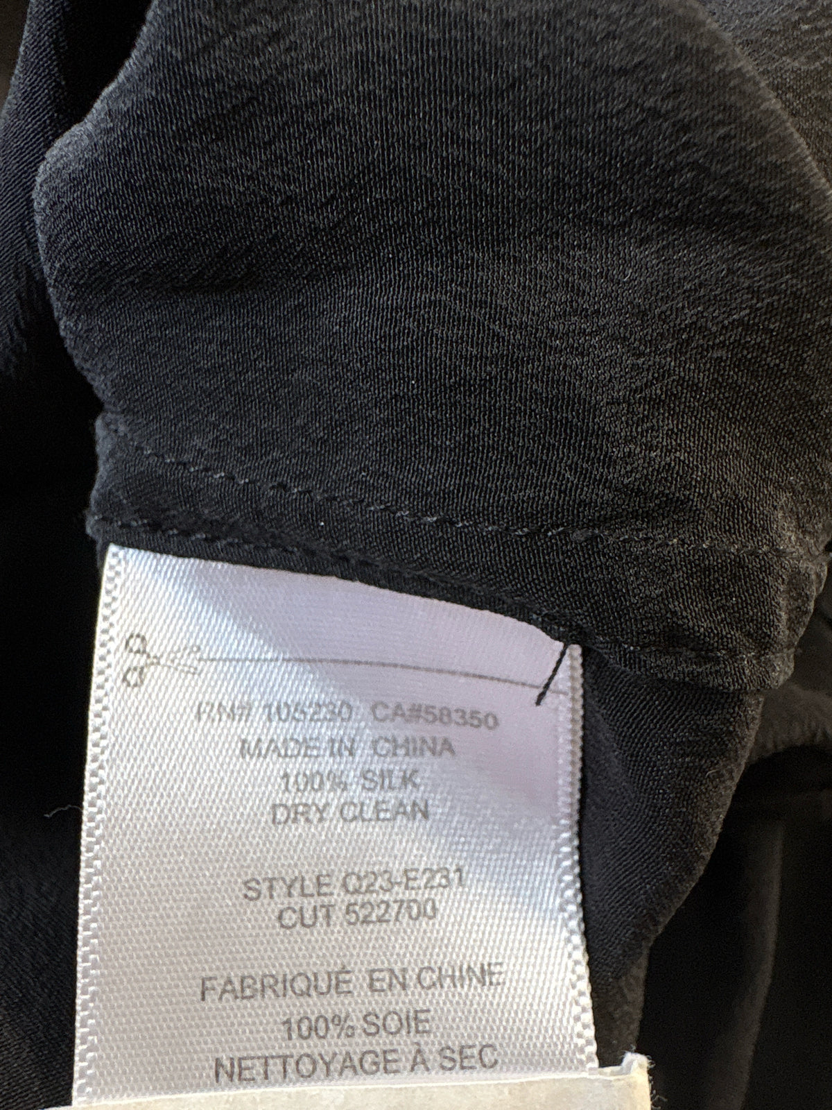 Equipment Size SP Black Top