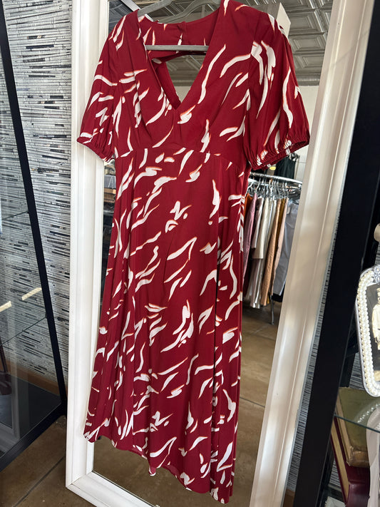 Donna Morgan Size 8 Maroon midi Dress