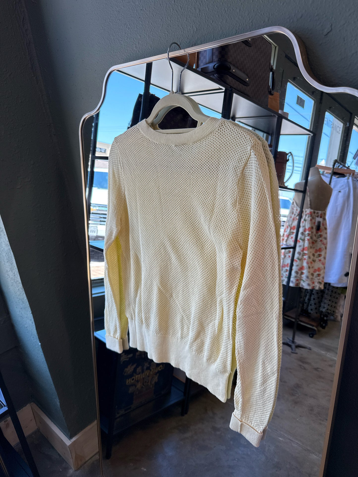 LOFT Size M Yellow Knit Top