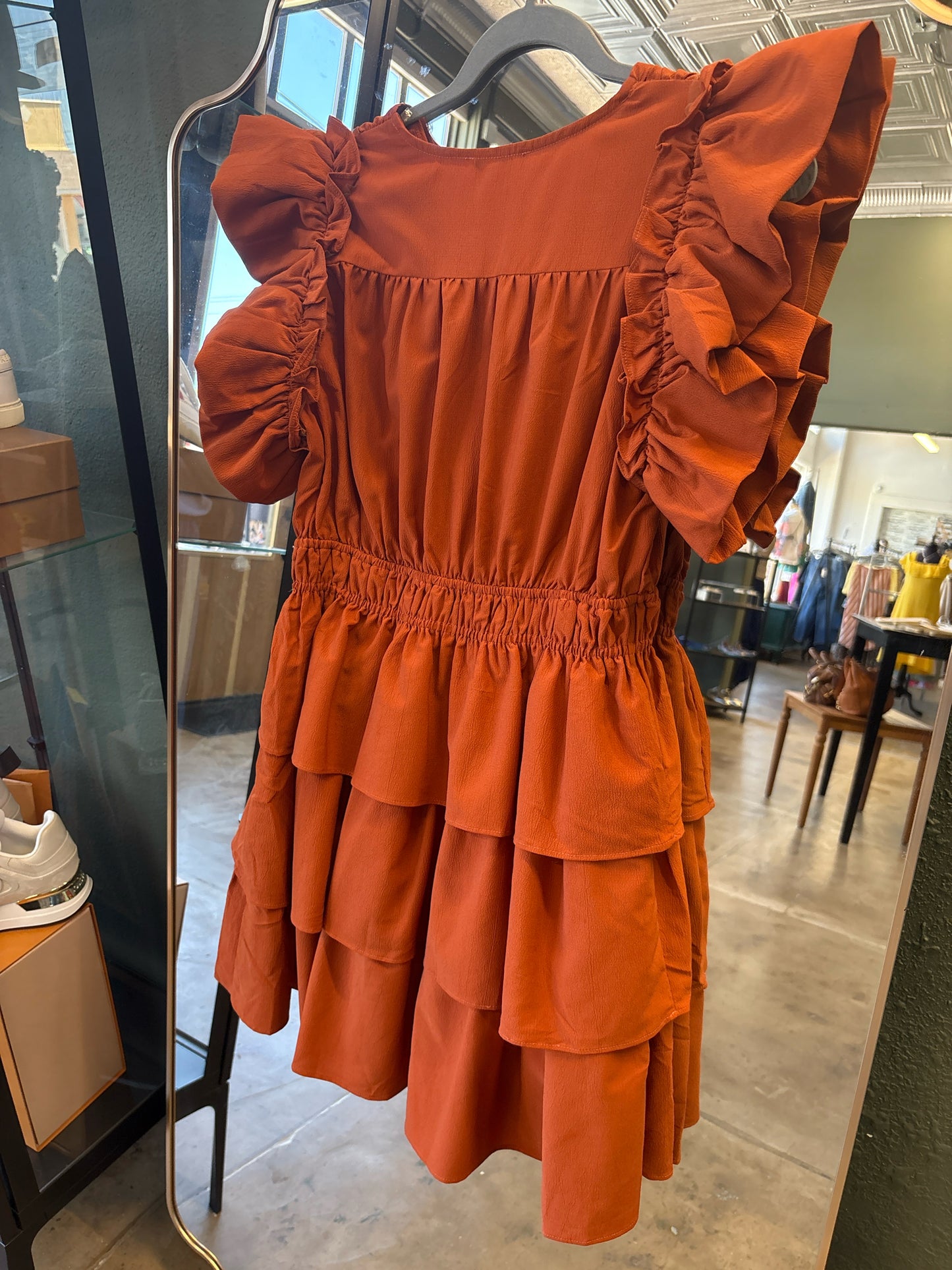 entro Size L Burnt Orange Dress
