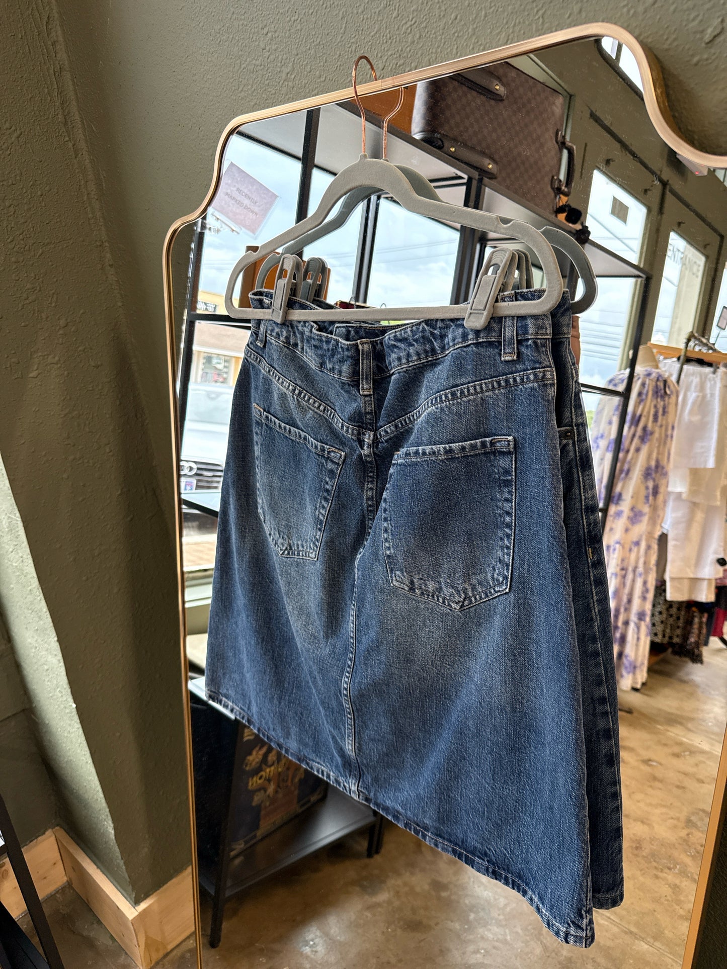 topshop Size 6 Denim Skirt