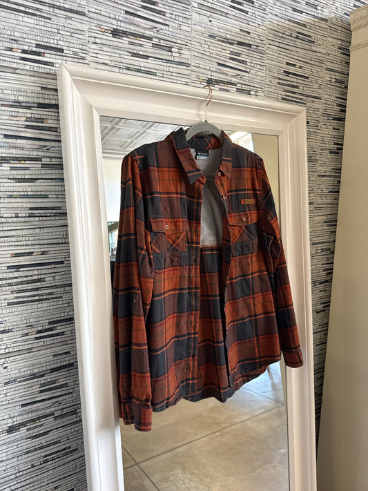 Columbia Size M orange/gray Top