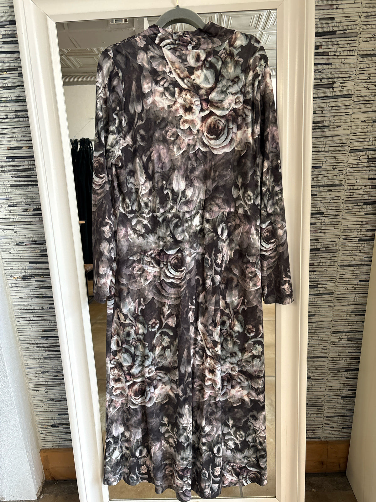 Soft Surroundings Size XL Gray Floral Dress