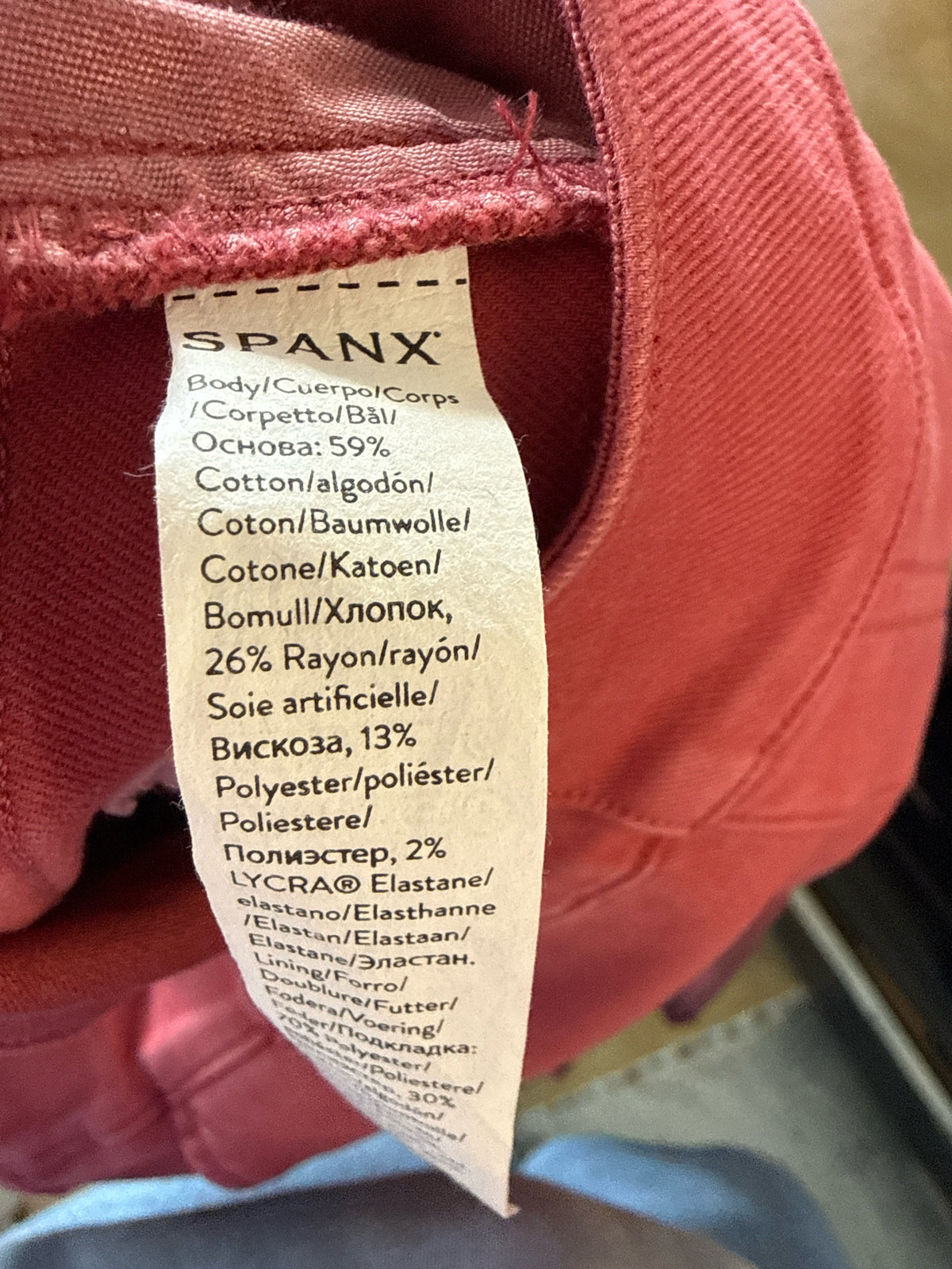 Spanx Size L Red Pants