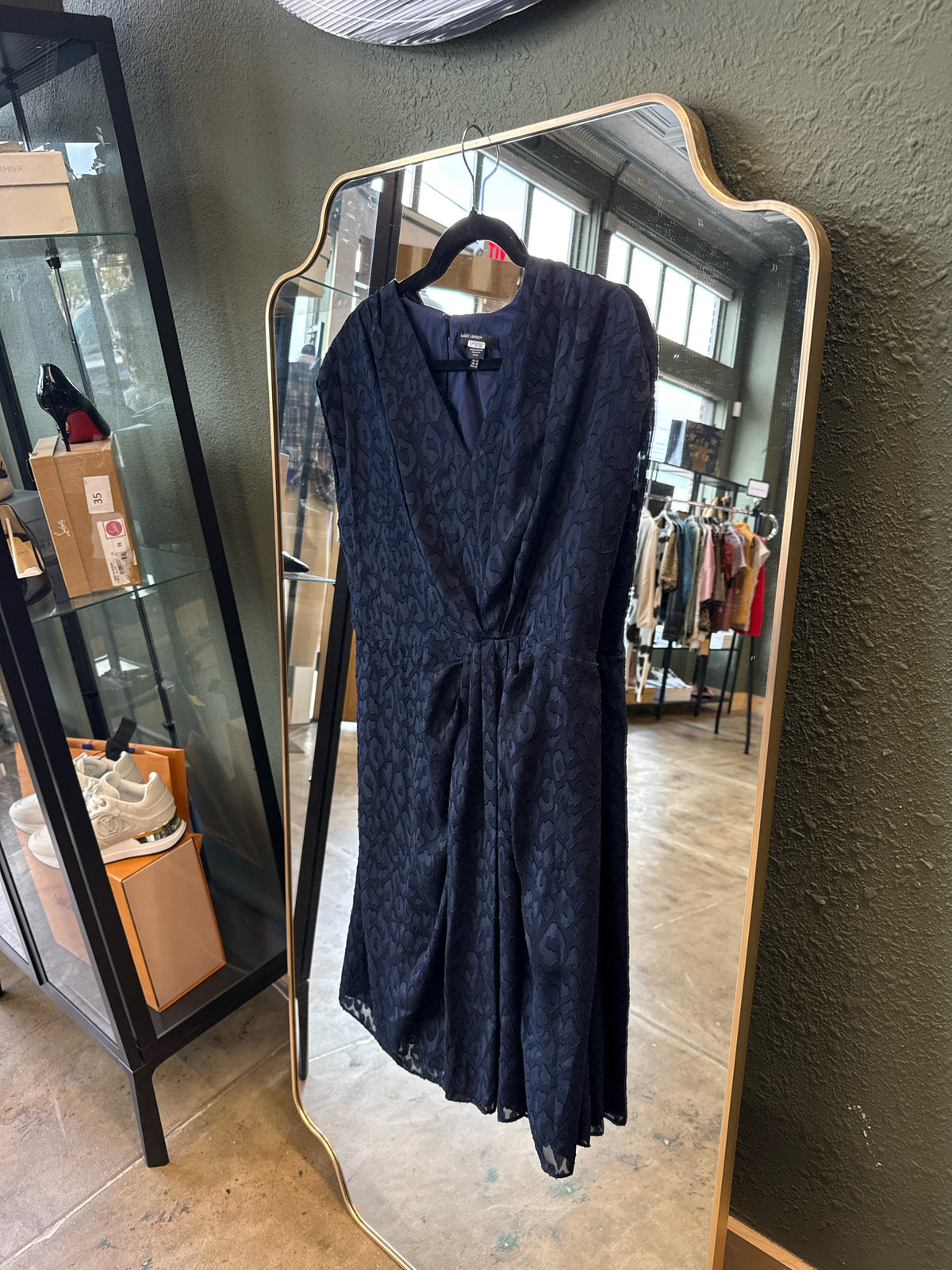 Maggy London Size 12 Navy Dress
