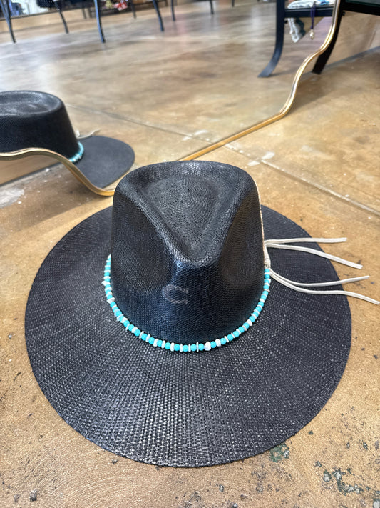 Charlie 1 Horse Black/Teal Hat