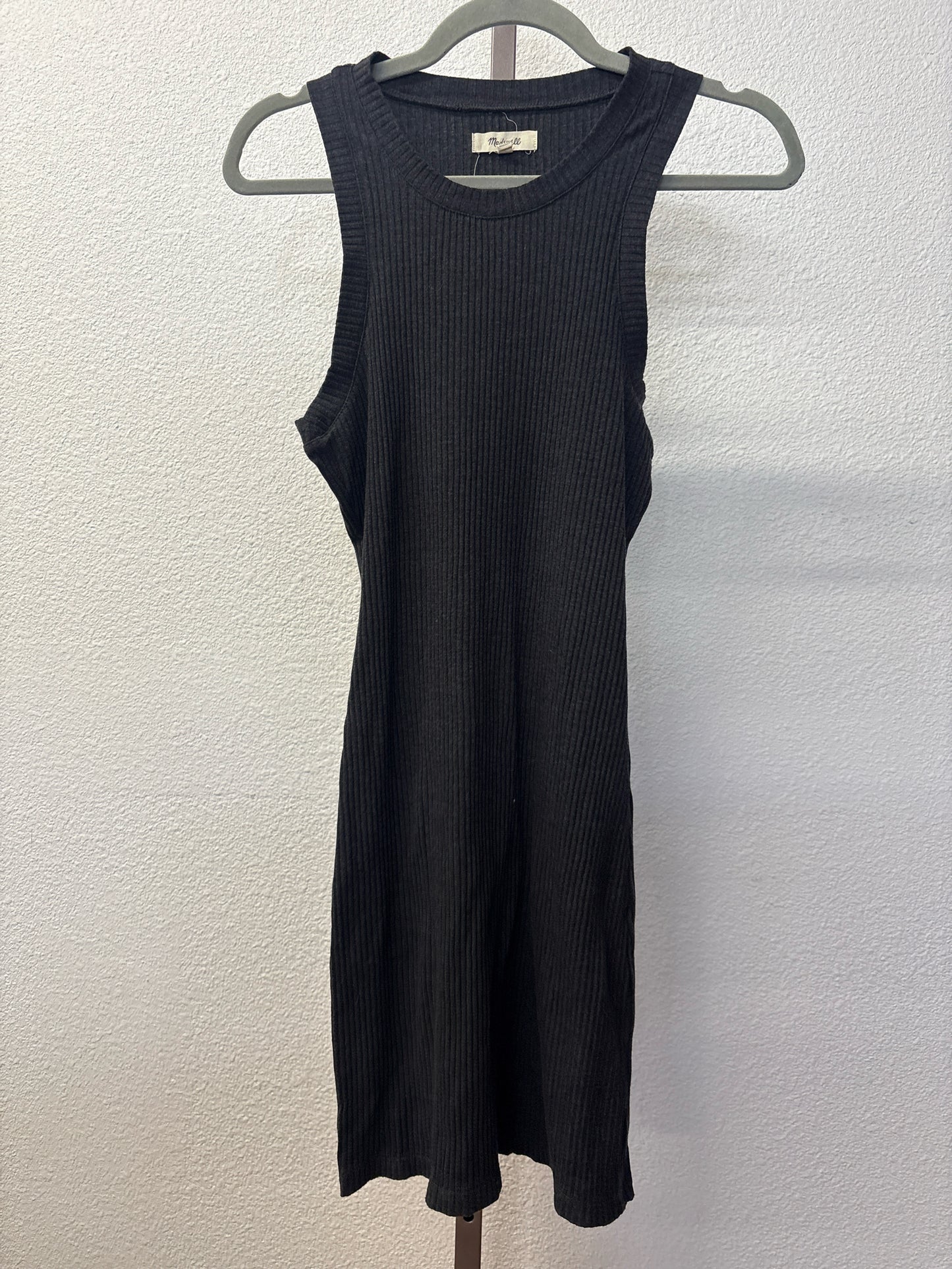 MADEWELL Size M Black Ribbed Dress
