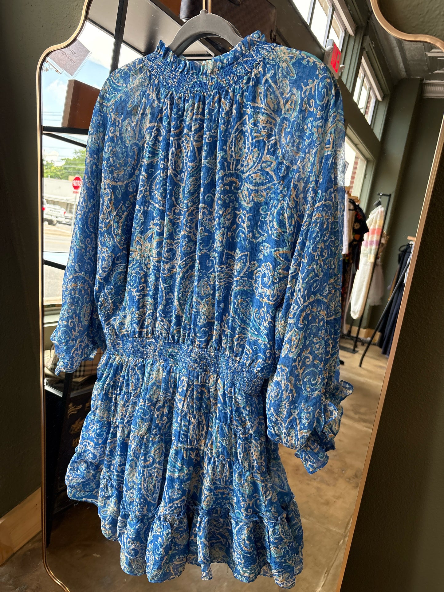 Pink Moon Bay Size L blue + multi Dress