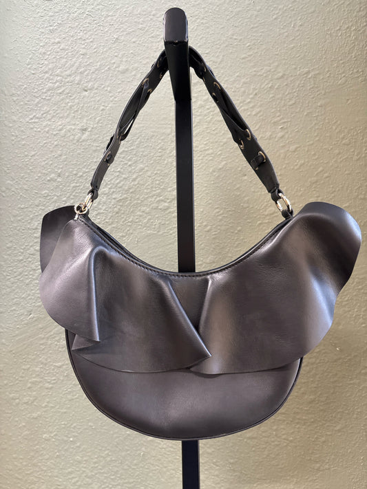 Red Valentino Black Ruffle Purse