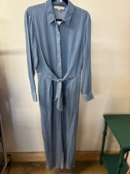 LOFT Size 8 Chambray Romper