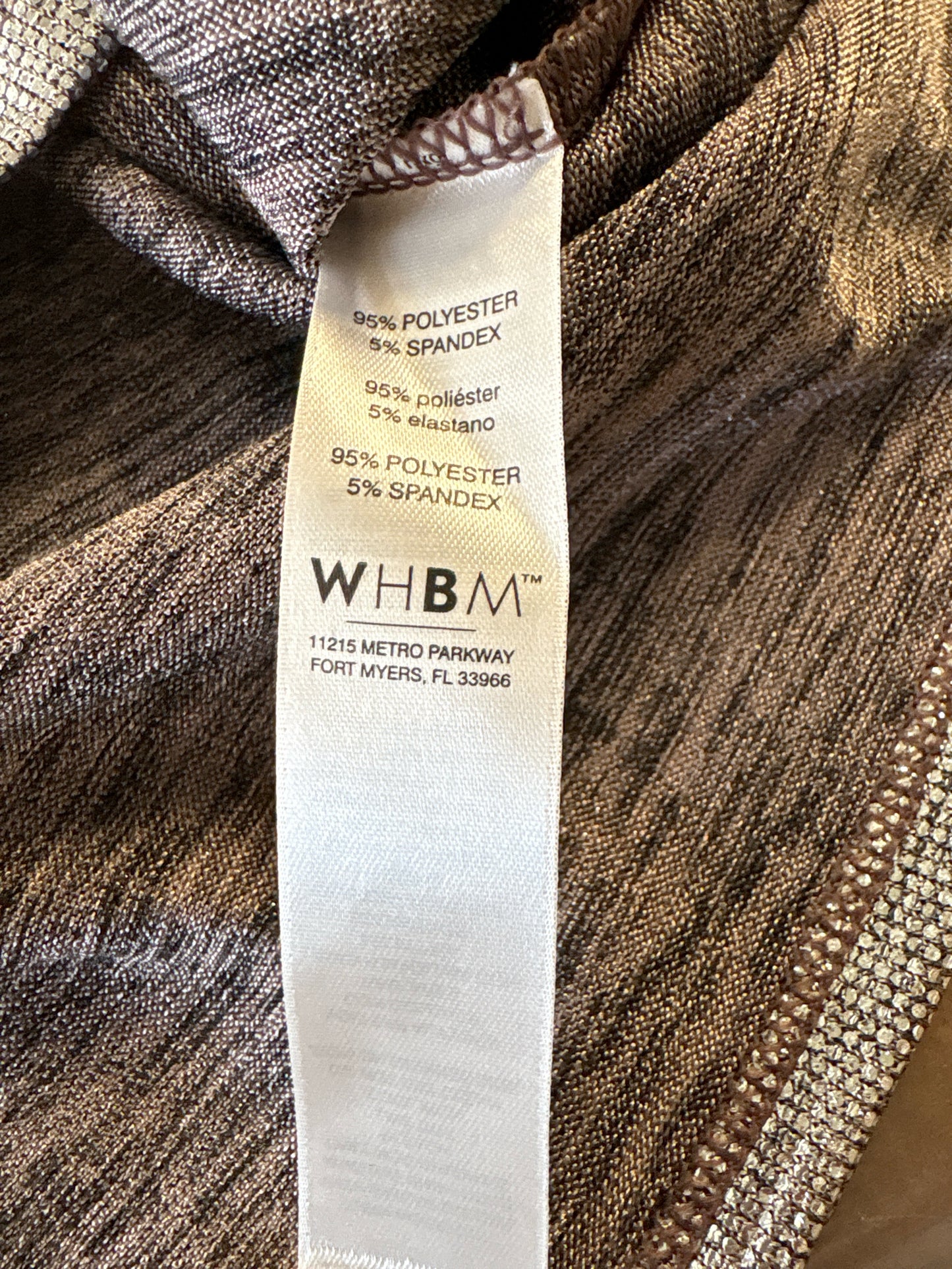 WHBM Size L Silver Top