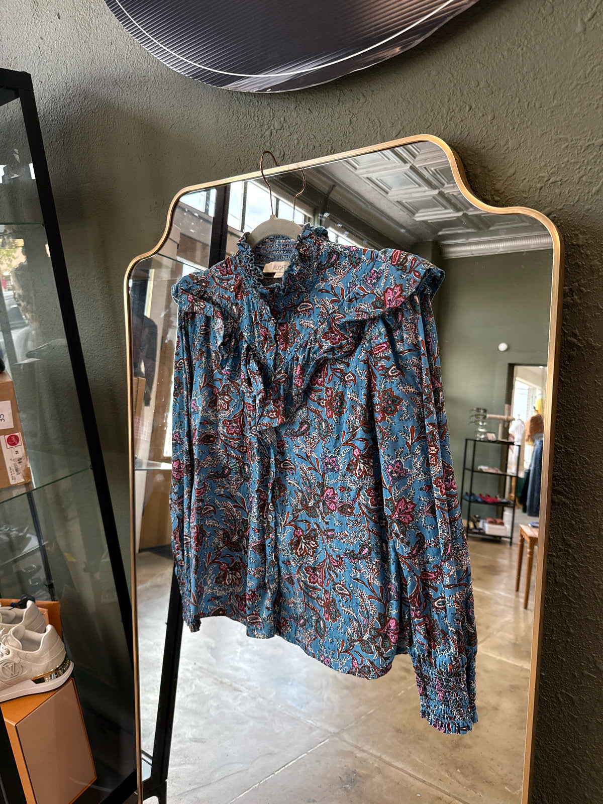 LOFT Size XS Blue Top