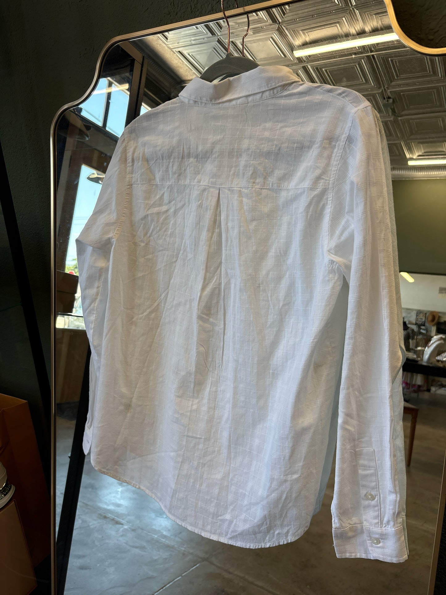Lucky Brand Size S White Print Top