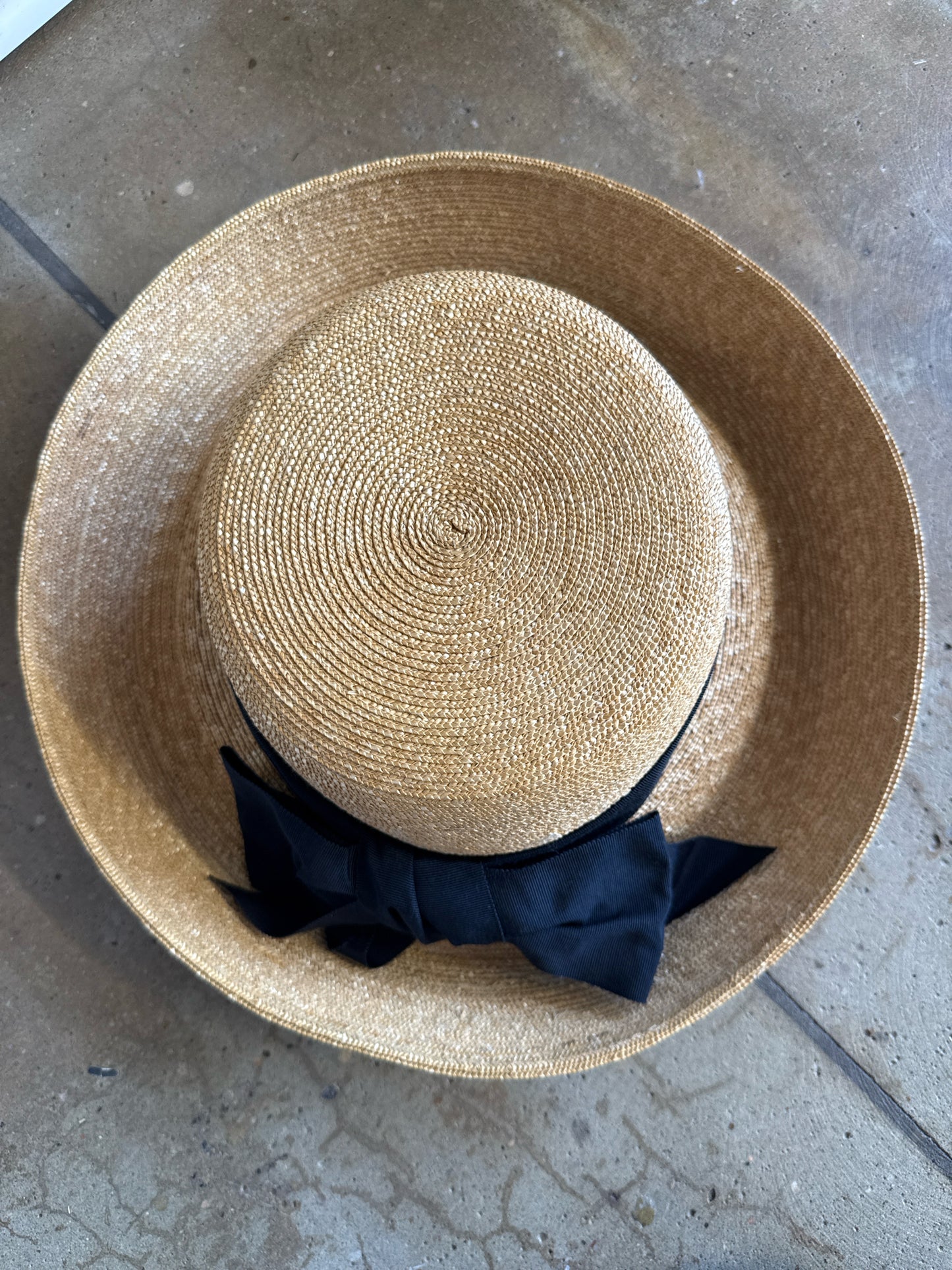 Annabel Ingall Tan/Black Straw Hat