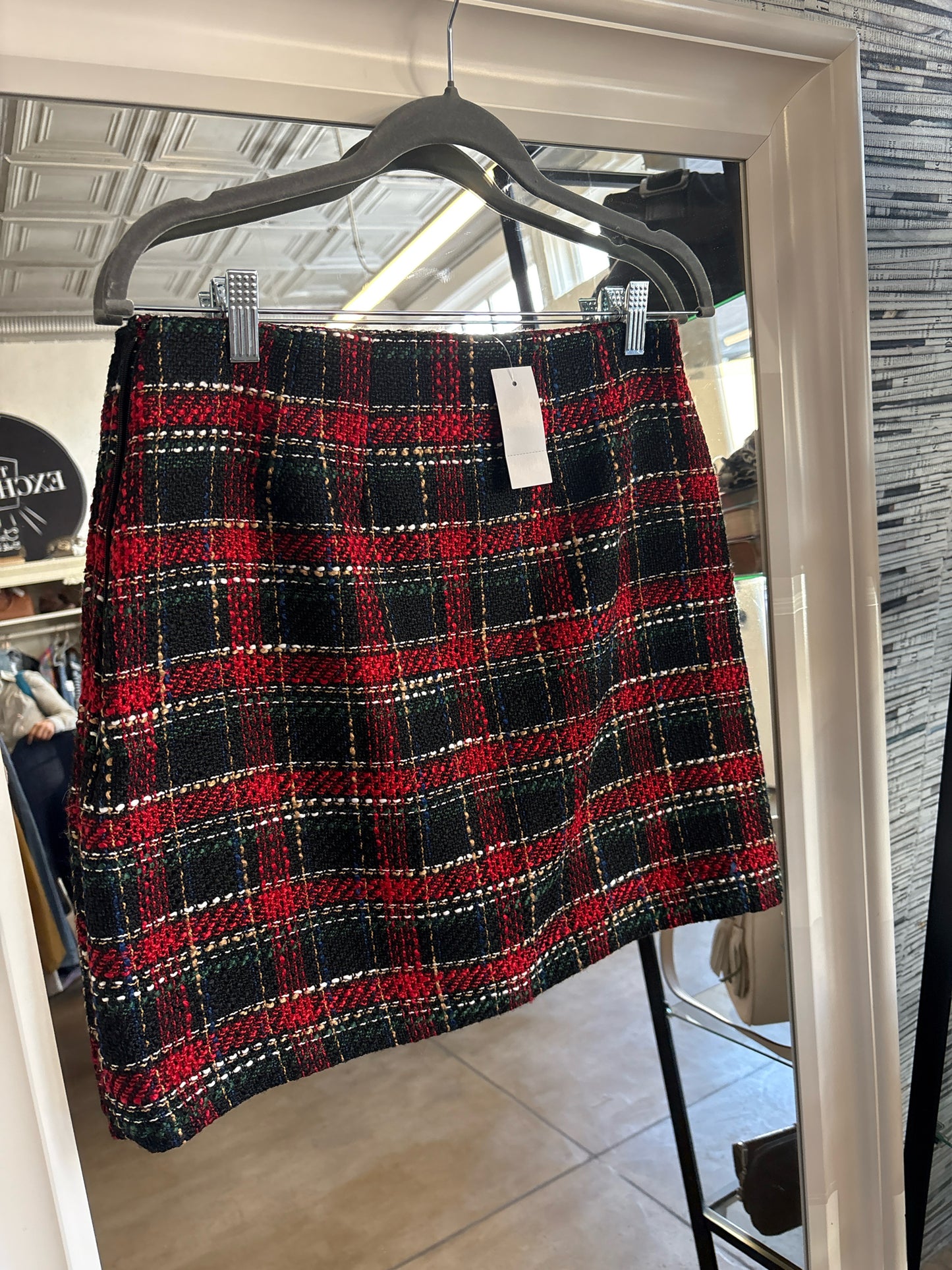 LOFT Size 2 multi Plaid Skirt