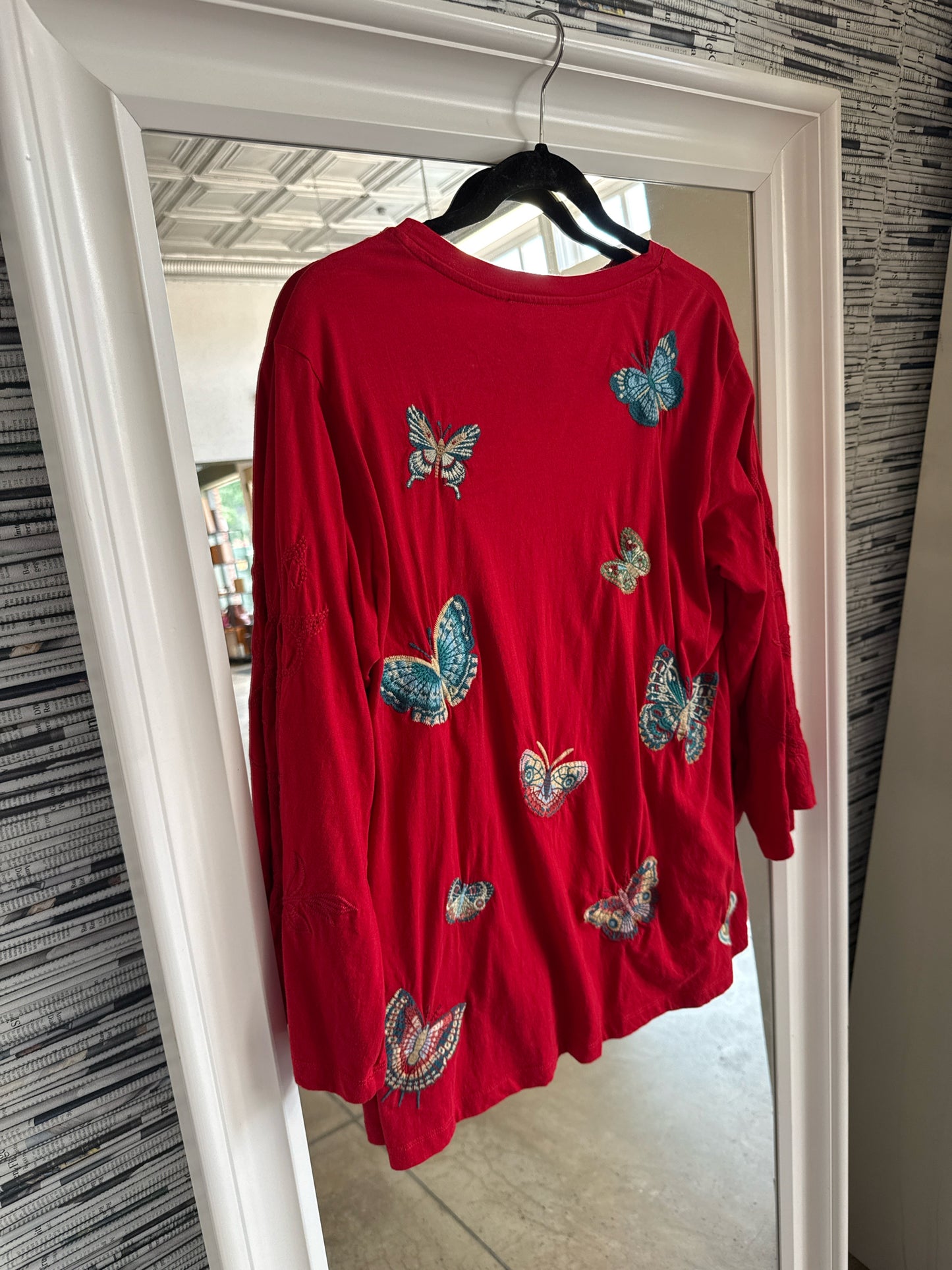 Johnny Was Size L Red Top