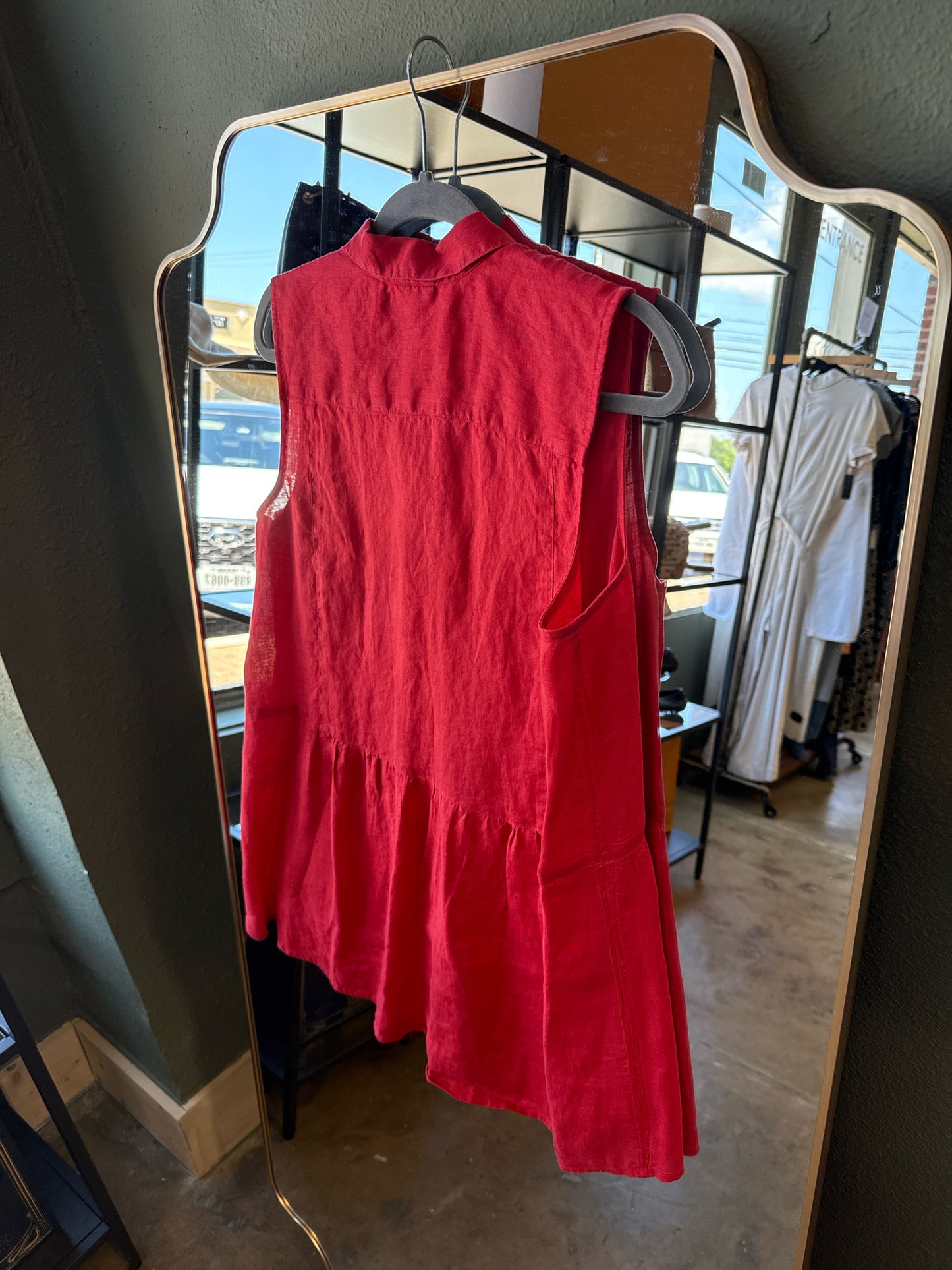 jjill Size M Red Sleeveless Top