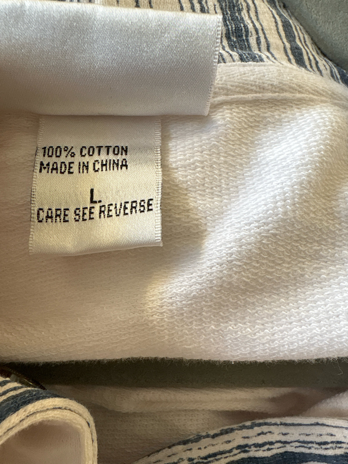 Wild Palms Size L White Sweatshirt/Hoodie
