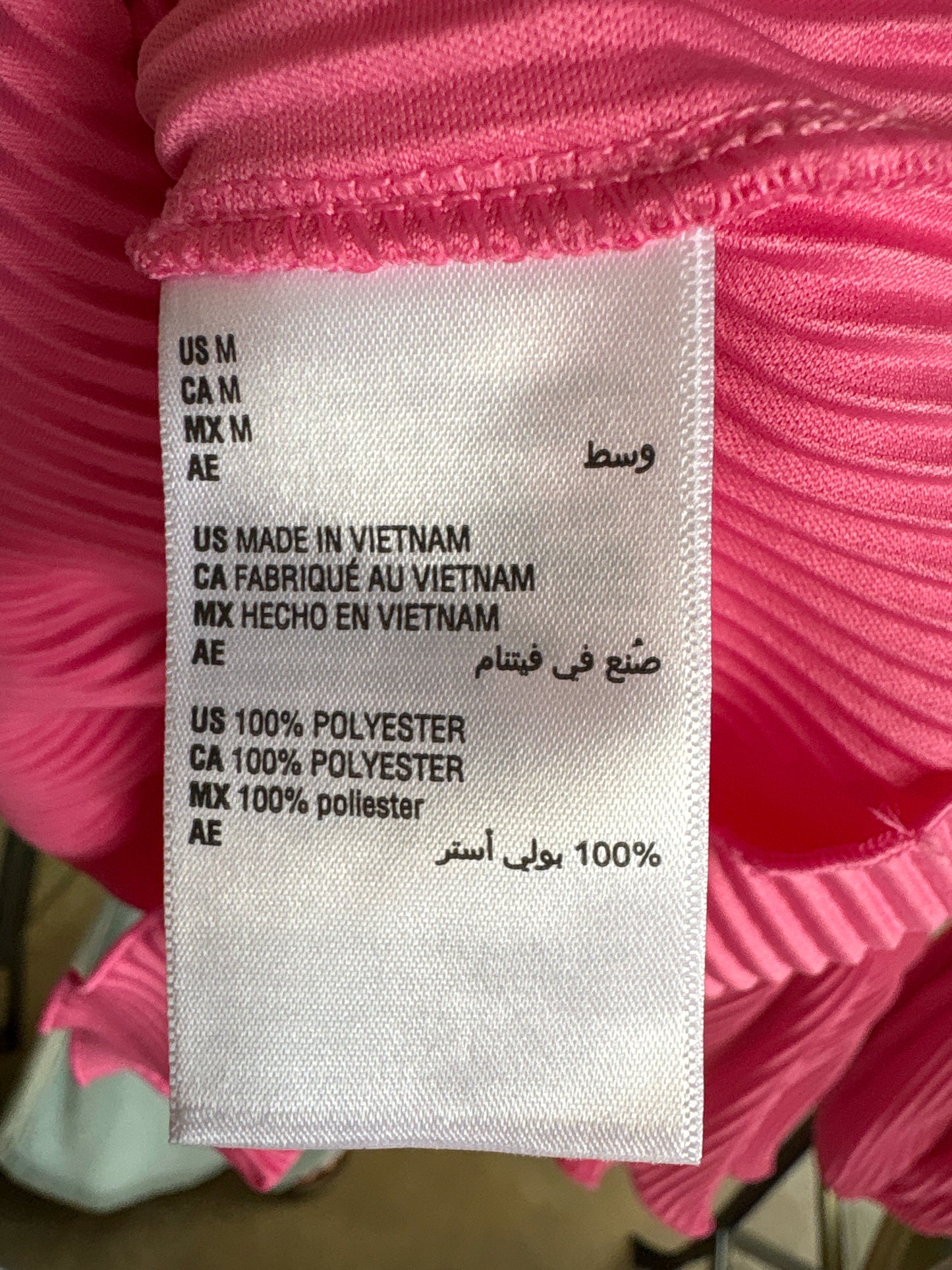 On 34th Size M Pink Ribbed Top