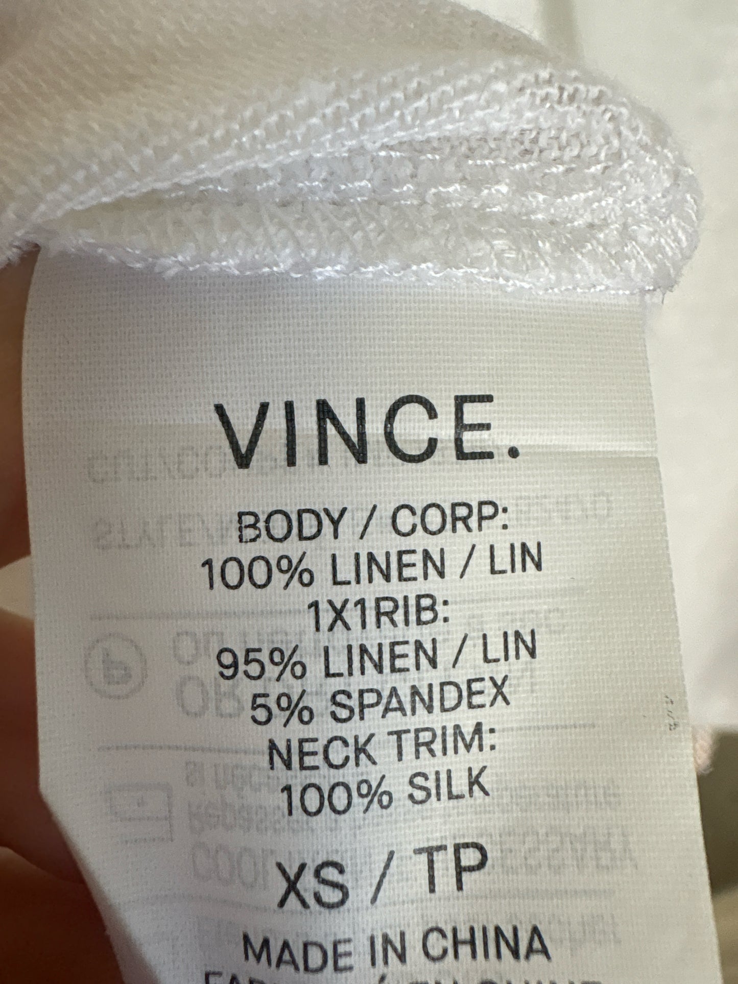 Vince. Size XS White sheer Top