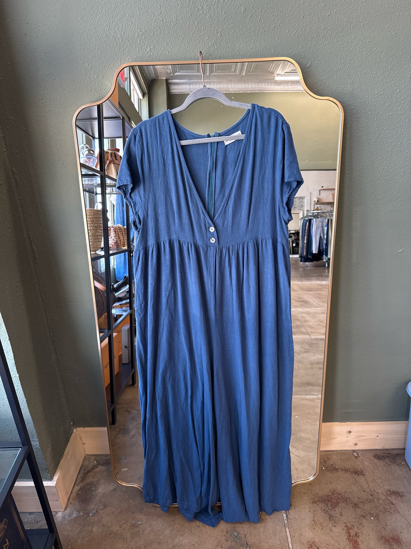 Natural Life Size L/XL Blue maxi Dress