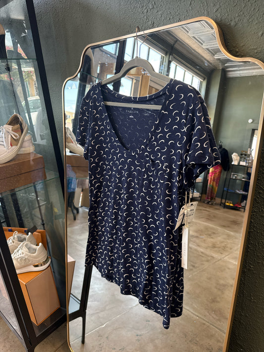 Caslon Size M Navy Top